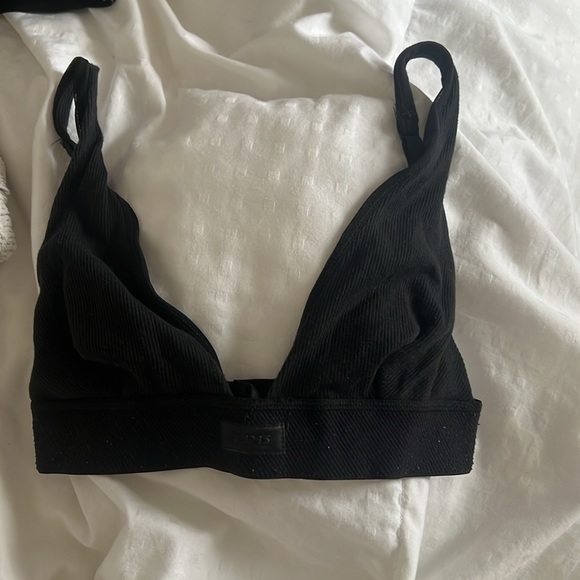 Cotton Rib Plunge Bra - Picture 2 of 2